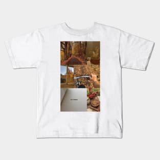 Autumn aesthetic moodboard Kids T-Shirt